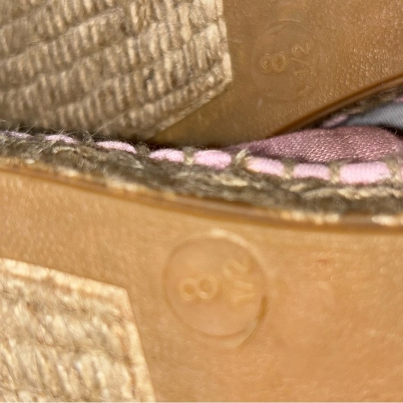 J. Crew Made-in-Spain Espadrille Flats in Linen Size 8.5 Pink - Picture 5 of 10